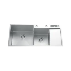 Chậu rửa bát 2 hố Nobinox Liken NL746 với chất liệu inox chống bám bẩn – Bồn rửa chén giúp bếp gọn gàng.