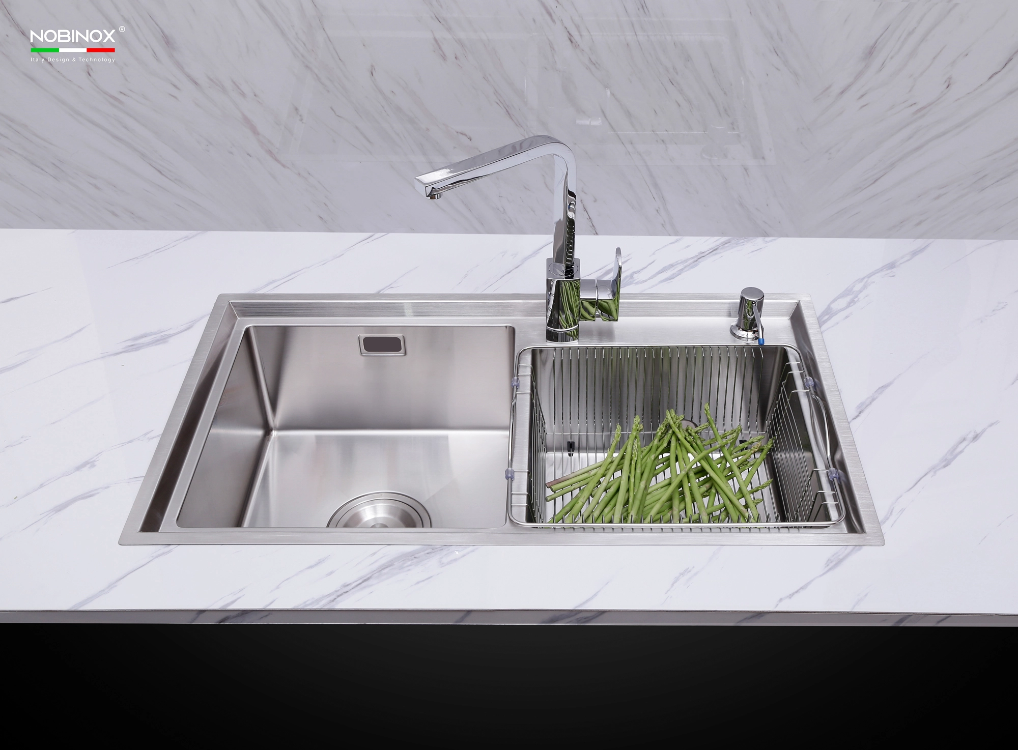 CHẬU RỬA BÁT 2 HỐ NOBINOX LIKEN NL786 kiểu dáng tinh tế, chậu rửa bát inox dễ vệ sinh CHẬU RỬA BÁT 2 HỐ NOBINOX LIKEN NL786 kiểu dáng tinh tế, chậu rửa bát inox dễ vệ sinh