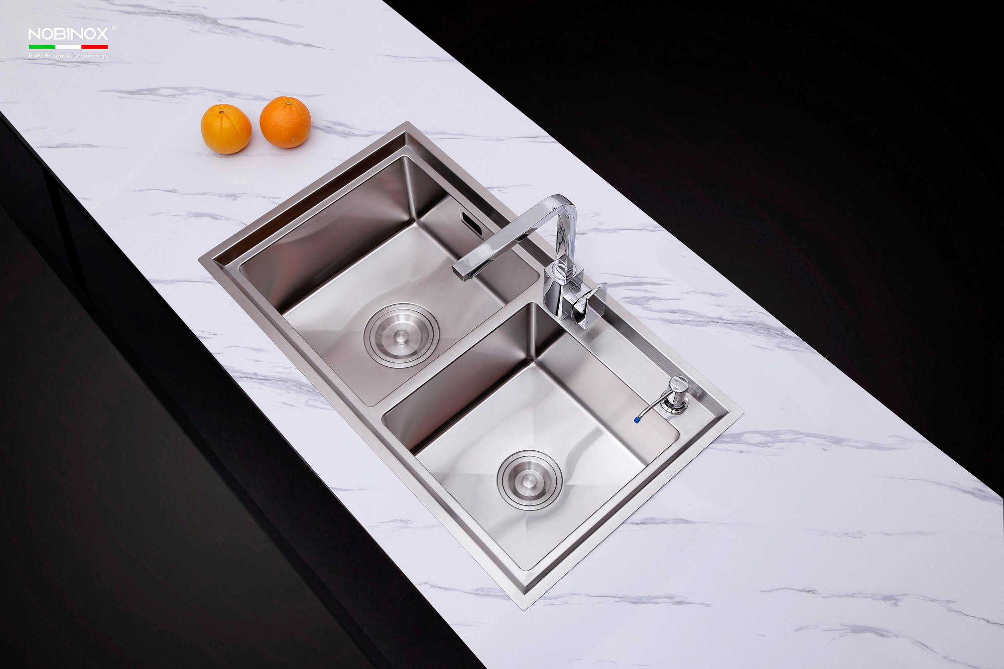 CHẬU RỬA BÁT 2 HỐ NOBINOX LIKEN NL786 kiểu dáng tinh tế, chậu rửa bát inox dễ vệ sinh CHẬU RỬA BÁT 2 HỐ NOBINOX LIKEN NL786 kiểu dáng tinh tế, chậu rửa bát inox dễ vệ sinh