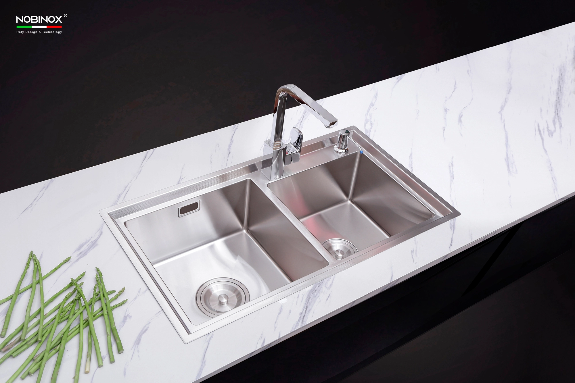 CHẬU RỬA BÁT 2 HỐ NOBINOX LIKEN NL786 kiểu dáng tinh tế, chậu rửa bát inox dễ vệ sinh CHẬU RỬA BÁT 2 HỐ NOBINOX LIKEN NL786 kiểu dáng tinh tế, chậu rửa bát inox dễ vệ sinh