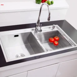 CHẬU RỬA BÁT 2 HỐ NOBINOX LIKEN NL786 kiểu dáng tinh tế, chậu rửa bát inox dễ vệ sinh