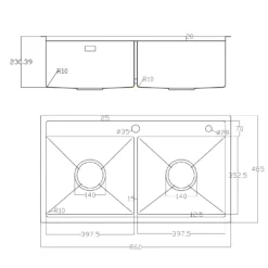 CHẬU RỬA BÁT 2 HỐ NOBINOX LUMIA NJ508D được làm từ inox cao cấp, bền bỉ theo thời gian, kích thước phù hợp mọi không gian bếp.