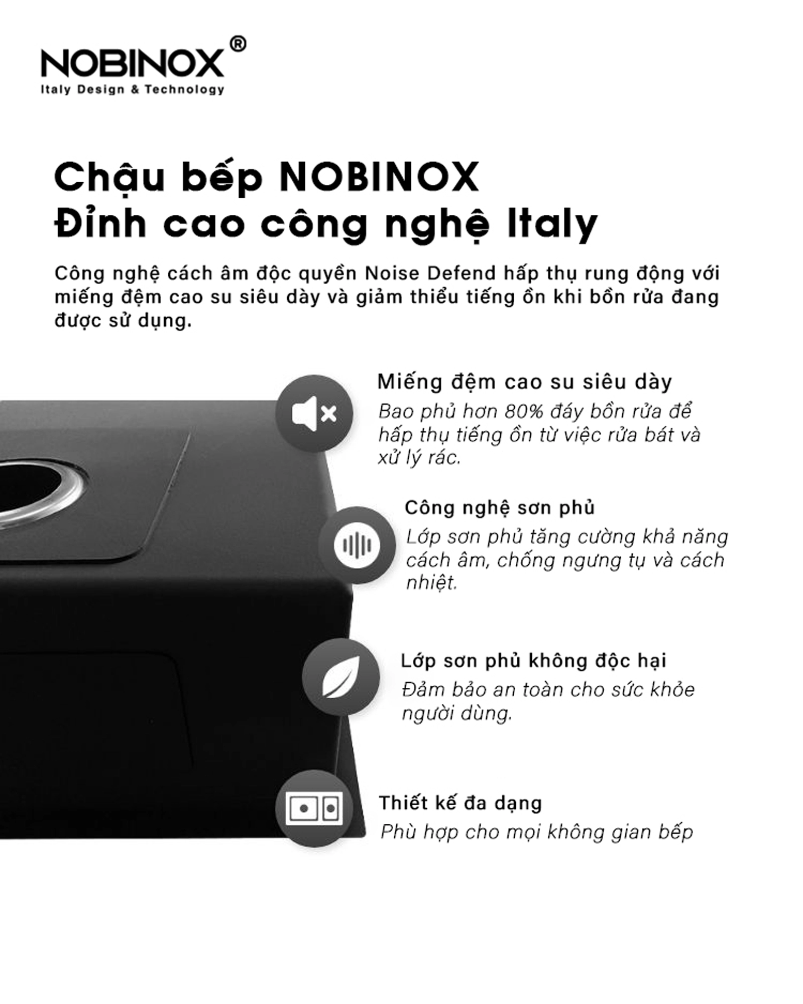 CHẬU RỬA BÁT 2 HỐ NOBINOX LUMIA NJ522 được làm từ inox cao cấp, bền bỉ theo thời gian, phù hợp cho mọi không gian bếp. CHẬU RỬA BÁT 2 HỐ NOBINOX LUMIA NJ522 được làm từ inox cao cấp, bền bỉ theo thời gian, phù hợp cho mọi không gian bếp.