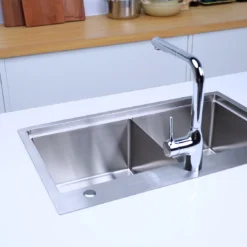 CHẬU RỬA BÁT 2 HỐ NOBINOX LUMIA NJ522 bồn rửa chén rộng rãi, phù hợp không gian bếp gia đình