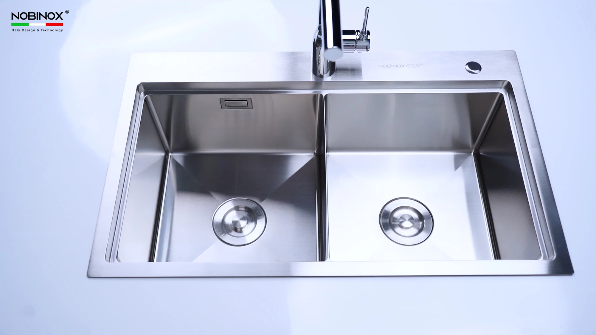 CHẬU RỬA BÁT 2 HỐ NOBINOX LUMIA NJ522 bồn rửa chén rộng rãi, phù hợp không gian bếp gia đình CHẬU RỬA BÁT 2 HỐ NOBINOX LUMIA NJ522 bồn rửa chén rộng rãi, phù hợp không gian bếp gia đình