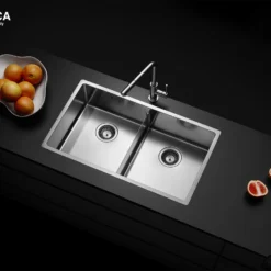 CHẬU RỬA BÁT 2 HỐ TASCA ICON NT642U bồn rửa chén rộng rãi, phù hợp không gian bếp gia đình