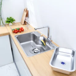 Bồn rửa chén 1 hố Nobinox Liken NL724D sang trọng cho bếp hiện đại.