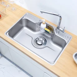 Chậu rửa bát 1 hố Nobinox Liken NL724D chống ăn mòn.
