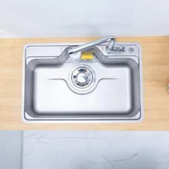 Chậu rửa bát inox 1 hố Nobinox Liken NL724D bền đẹp.