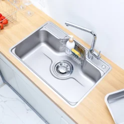 Chậu rửa bát 1 hố Nobinox Liken NL724D kiểu dáng tinh tế.