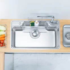 Bồn rửa chén Nobinox Liken NL792D với chất liệu inox cao cấp chống bám bẩn.