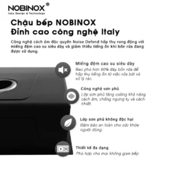Công nghệ cách âm Noise Defend chậu rửa NOBINOX giảm rung và tiếng ồn khi sử dụng