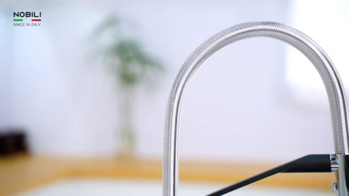 VÒI RỬA BÁT CẦN MỀM NOBILI HERON NB228 vòi nước rửa chén inox chống gỉ, bền bỉ theo thời gian