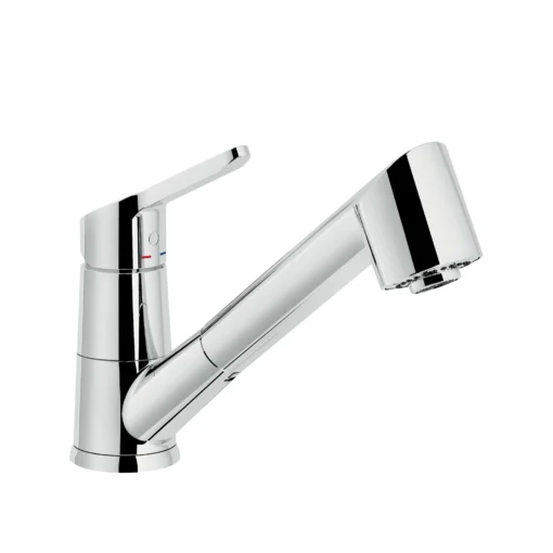 VÒI RỬA BÁT DÂY RÚT NOBILI BLUES NB177 vòi nước rửa chén thiết kế dây rút tiện dụng, chất liệu inox cao cấp