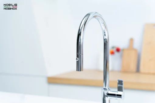VÒI RỬA BÁT DÂY RÚT NOBILI FLAG NB205 vòi nước rửa chén inox chống gỉ, bền bỉ theo thời gian
