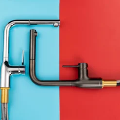 VÒI RỬA BÁT DÂY RÚT NOBILI MANIA NB215T vòi nước rửa chén dây rút linh hoạt, dễ dàng điều chỉnh