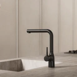 VÒI RỬA BÁT DÂY RÚT NOBILI MANIA NB216LTB vòi nước rửa chén dây rút linh hoạt, dễ dàng điều chỉnh