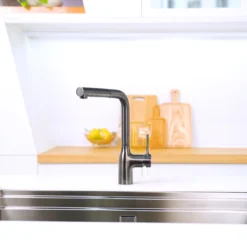 VÒI RỬA BÁT DÂY RÚT NOBILI MANIA NB216LTB vòi nước rửa chén tiết kiệm nước, thiết kế đẹp mắt