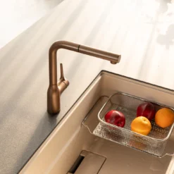 VÒI RỬA BÁT DÂY RÚT NOBILI MANIA NB217B vòi nước rửa chén tiết kiệm nước, thiết kế đẹp mắt