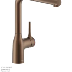 VÒI RỬA BÁT DÂY RÚT NOBILI MANIA NB217B vòi nước rửa chén thiết kế dây rút tiện dụng, chất liệu inox cao cấp