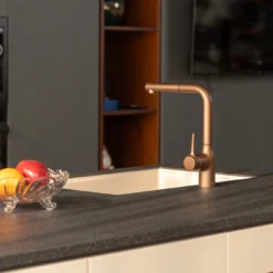 VÒI RỬA BÁT DÂY RÚT NOBILI MANIA NB217B vòi nước rửa chén thiết kế dây rút linh hoạt, dễ dàng điều chỉnh