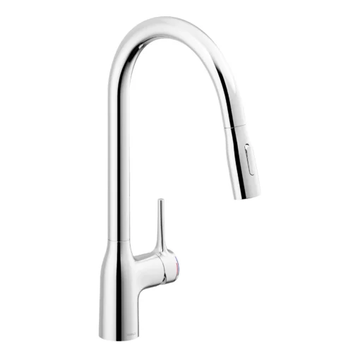 VÒI RỬA BÁT DÂY RÚT NOBILI MANIA NB305C vòi nước rửa chén thiết kế dây rút tiện dụng, chất liệu inox cao cấp