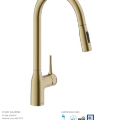 VÒI RỬA BÁT DÂY RÚT NOBILI MANIA NB307A vòi nước rửa chén thiết kế dây rút tiện dụng, chất liệu inox cao cấp