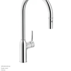 VÒI RỬA BÁT DÂY RÚT NOBILI RING NB131L vòi nước rửa chén tiện lợi cho mọi gia đình