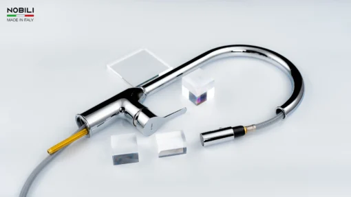 VÒI RỬA BÁT DÂY RÚT NOBILI RING NB131L vòi nước rửa chén inox chống gỉ, bền bỉ theo thời gian