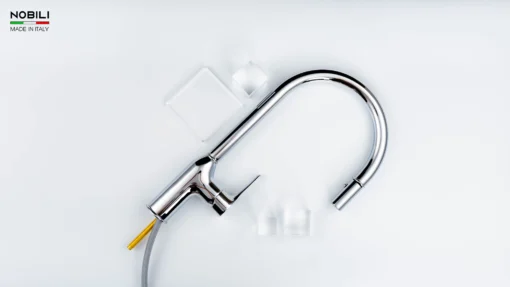 VÒI RỬA BÁT DÂY RÚT NOBILI RING NB131L vòi nước rửa chén inox chống gỉ, bền bỉ theo thời gian