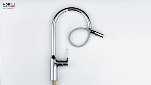 VÒI RỬA BÁT DÂY RÚT NOBILI RING NB131L vòi nước rửa chén inox chống gỉ, bền bỉ theo thời gian