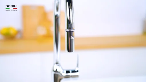 VÒI RỬA BÁT DÂY RÚT NOBILI RING NB131L vòi nước rửa chén tiết kiệm nước, thiết kế đẹp mắt