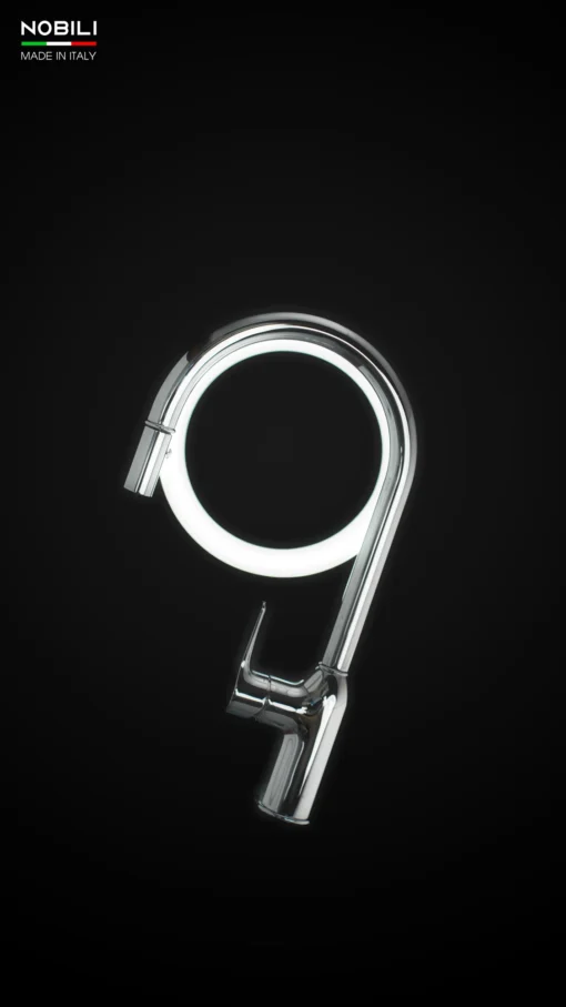 VÒI RỬA BÁT DÂY RÚT NOBILI RING NB131L vòi nước rửa chén thiết kế dây rút, dễ dàng điều chỉnh