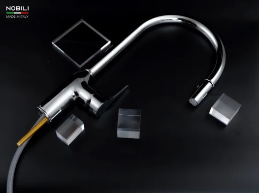 VÒI RỬA BÁT DÂY RÚT NOBILI RING NB131L vòi nước rửa chén thiết kế dây rút, dễ dàng điều chỉnh