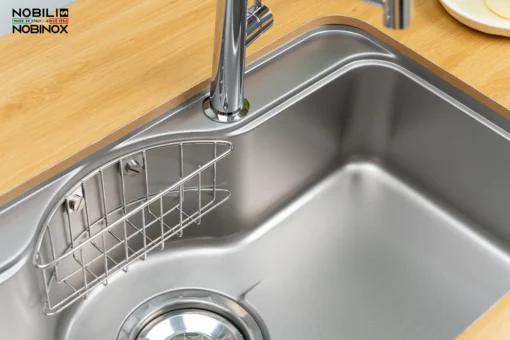 CHẬU RỬA BÁT 1 HỐ NOBINOX ROSA NN995D kiểu dáng tinh tế, chậu rửa bát inox dễ vệ sinh