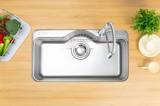 CHẬU RỬA BÁT 1 HỐ NOBINOX ROSA NN995D bồn rửa chén rộng rãi, phù hợp không gian bếp gia đình