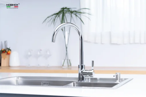 VÒI RỬA CẦN CỨNG BÁT NOBINOX LOREN NX522 vòi nước rửa bát cần cứng thiết kế hiện đại, dễ dàng vệ sinh