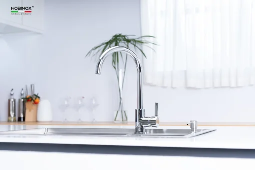 VÒI RỬA CẦN CỨNG BÁT NOBINOX LOREN NX522 vòi nước rửa bát cần cứng thiết kế hiện đại, dễ dàng vệ sinh